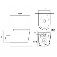 SET AQUATEK ВЕГА cmp-016 (рама AQUATEK Standard INS-0000012 с клавишей KDI-0000016 и крепежом KKI-0000002+унитаз ВЕГА AQ1904-00 с тонким сиденьем sc