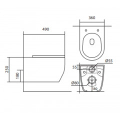 SET AQUATEK ЕВРОПА (рама AQUATEK Standard INS-0000012(без клавиши и крепежа)+унитаз ЕВРОПА AQ1900-00 с тонким сиденьем soft-close