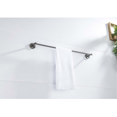 AQ4614BGM БЕТТА полотенцедержатель 600 мм, оружейная сталь (шлиф. черный хром)