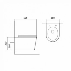 SET AQUATEK ВЕГА-1905-017 (рама AQUATEK Standard INS-0000012 с клавишей KDI-0000017 и крепежом KKI-0000002+унитаз ВЕГА AQ1905-00 с тонким сиденьем sc