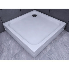 Поддон акриловый, квадрат, с ножками и съемной панелью. БЕЗ СИФОНА. 100*100*15