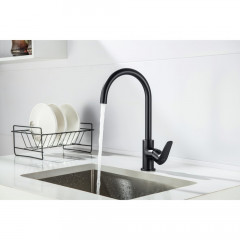 AQ1182MB БЕТТА смеситель для кухни, матовый черный