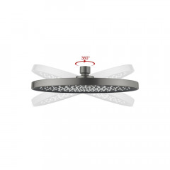 AQ2740BGM ЛУГАНО душевая система (смеситель для ванны) 255 мм, оружейная сталь (шлиф. черный хром)