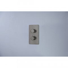 AQ1393BGM ЕВРОПА термостатический смеситель для ванны 3 режима (внешняя и скрытая часть), оружейная сталь (шлиф. черный хром)