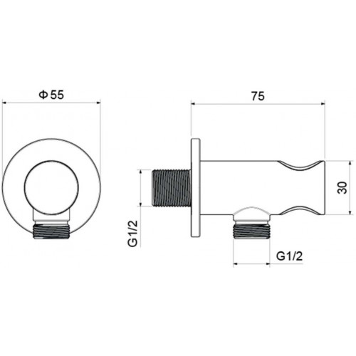 AQ2464CR шланговое подсоединение с держателем