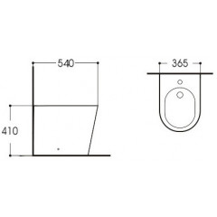AQ1058-00 ВЕГА Биде напольное 540*365*410мм, крепеж
