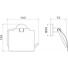 AQ4209CR ОБЕРОН бумагодержатель с крышкой