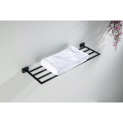 AQ4322MB ЛИБРА полка для полотенец, матовый черный