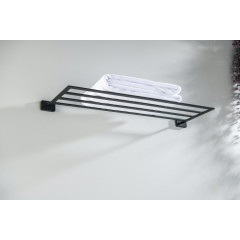 AQ4322MB ЛИБРА полка для полотенец, матовый черный