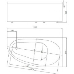 Ванна Дива 170*90 правая