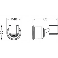 AQ2407PG КЛАССИК держатель ручного душа, полир. золото
