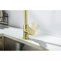 AQ1282BG ОБЕРОН смеситель для кухни, шлиф. золото