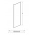 AQ ARI WA 10020GM Неподвижная душевая стенка 1000x2000, для комбинации с дверью, профиль оружейная сталь, стекло прозрачное