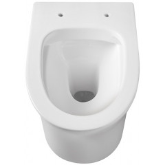 AQ2009-00 НИКА Унитаз компакт подвесной безободковый 525*365*360мм, тонкое сиденье с механизмом плавного закрывания, крепеж