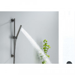 AQ2012BGM ЕВРОПА душевой гарнитур 1jet 65 см, оружейная сталь (шлиф. черный хром)