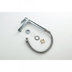 AQ1704CR ЛУГАНО смеситель для раковины высокий 217, без донного клапана