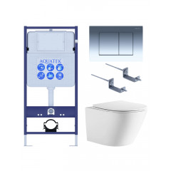 SET AQUATEK ЛИБЕРТИ-010 4в1 (рама AQUATEK Standard INS-0000012+кркпеж KKI-0000002+клавиша KDI-0000010+унитаз ЛИБЕРТИ AQ1999T-00 с тонким сиденьем sc)