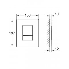 PNN-0000005 (025DQ) Панель смыва Черная матовая для INSP-0000002 Pneumo N