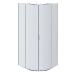 AQ ARI RO 08020CH Душевой уголок 1/4 круга, двери раздвижные 800x800x2000, профиль хром, стекло прозрачное (AQNAA2142-80)