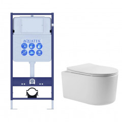 SET AQUATEK МИЯ (рама AQUATEK Standard INS-0000012(без клавиши и крепежа)+унитаз МИЯ AQ2004-00 с тонким сиденьем soft-close