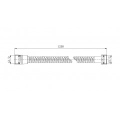 AQ2100CR шланг для душа 125см нержавейка