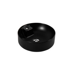 AQ5212-MB ЕВРОПА раковина 405*405*140 для установки на столешницу, матовый черный