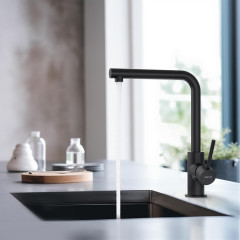 AQ1380MB ЕВРОПА смеситель для кухни, матовый черный