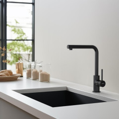 AQ1380MB ЕВРОПА смеситель для кухни, матовый черный