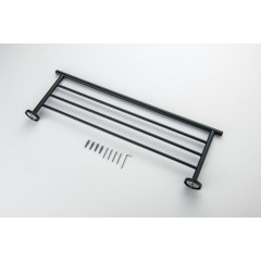 AQ4222MB ОБЕРОН полка для полотенец, матовый черный