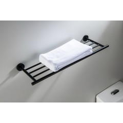 AQ4222MB ОБЕРОН полка для полотенец, матовый черный