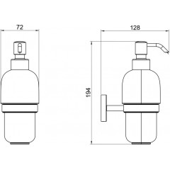 AQ4605MB БЕТТА дозатор, матовый черный