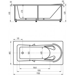 Леда пустая с фр.экр.(слив слева)