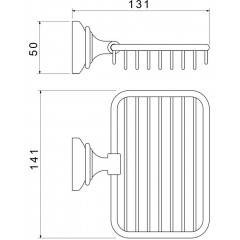 AQ4533MB КЛАССИК мыльница решетка, матовый черный