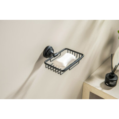 AQ4533MB КЛАССИК мыльница решетка, матовый черный