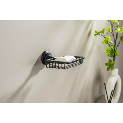 AQ4533MB КЛАССИК мыльница решетка, матовый черный