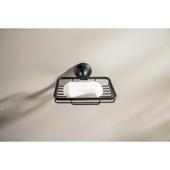 AQ4533MB КЛАССИК мыльница решетка, матовый черный