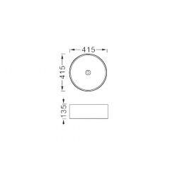AQ5558-MG ЕВРОПА раковина 415*415*135 для установки на столешницу, матовый серый