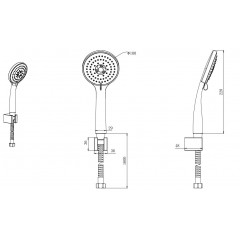 AQ2010CR ВЕГА душевой набор 3jet