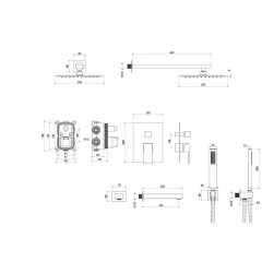 AQ1673CR ЛИБРА Set 4 в 1 душевой комплект 3 режима