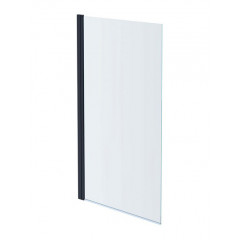AQ DEL SBA 08015GM Шторка на ванну, одноэлементная, поворотная 800X1500 профиль оружейная сталь, стекло прозрачное
