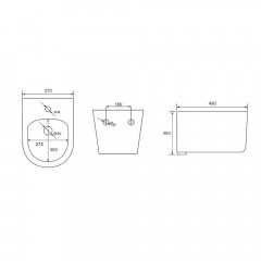 SET AQUATEK МИЯ-MB биде (рама AQUATEK INSB-0000001 + крепеж KKI-0000002 + биде AQ1004-MB)