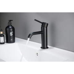 AQ1310MB ЕВРОПА смеситель для раковины 89, без донного клапана, матовый черный