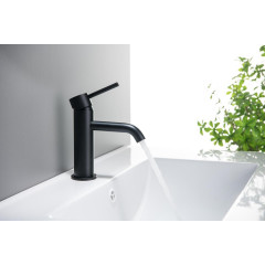 AQ1310MB ЕВРОПА смеситель для раковины 89, без донного клапана, матовый черный