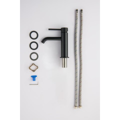 AQ1310MB ЕВРОПА смеситель для раковины 89, без донного клапана, матовый черный