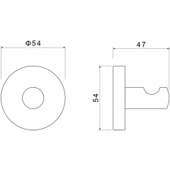 AQ4201MB ОБЕРОН крючок, матовый черный