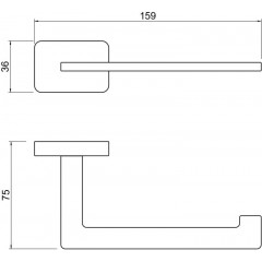 AQ4308MB ЛИБРА бумагодержатель, матовый черный