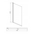 AQ DEL SBA 08015GM Шторка на ванну, одноэлементная, поворотная 800X1500 профиль оружейная сталь, стекло прозрачное