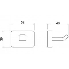 AQ4301MB ЛИБРА крючок, матовый черный