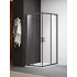 AQ ARI KV 08020GM Душевой уголок квадратный, двери раздвижные 800x800x2000 профиль оружейная сталь, стекло прозрачное