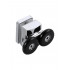 AQ ARI KV 08020GM Душевой уголок квадратный, двери раздвижные 800x800x2000 профиль оружейная сталь, стекло прозрачное